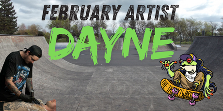 February Artist Sticker - Dayne Barber