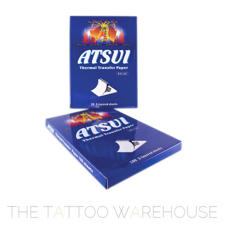 Tested and approved by us, this paper works really well. Buy with confidence. This stencil paper has 3 layers. This paper has a thick purple carbon. The stencil goes on easily and stays throughout the whole tattoo session.