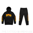 The Tattoo Warehouse jumper and Track pants laid out.